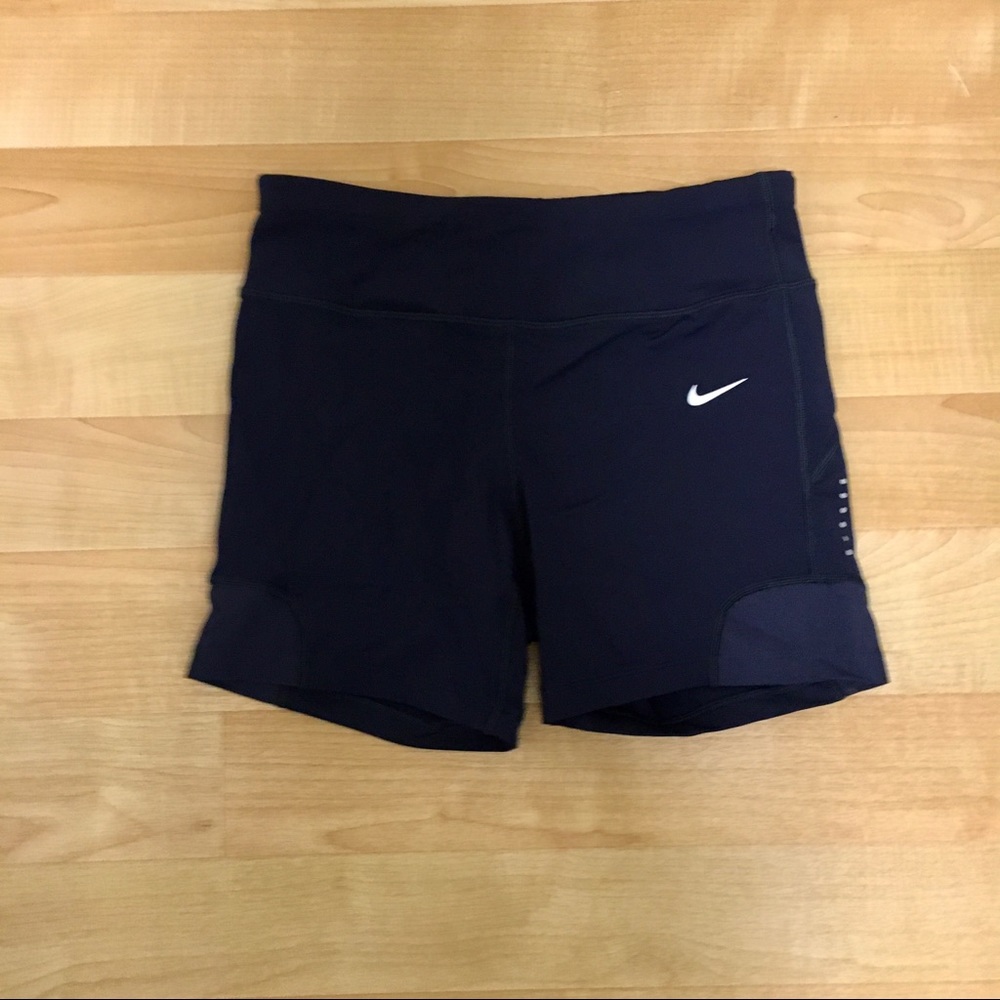 Navy blue Nike Dri Fit running shorts